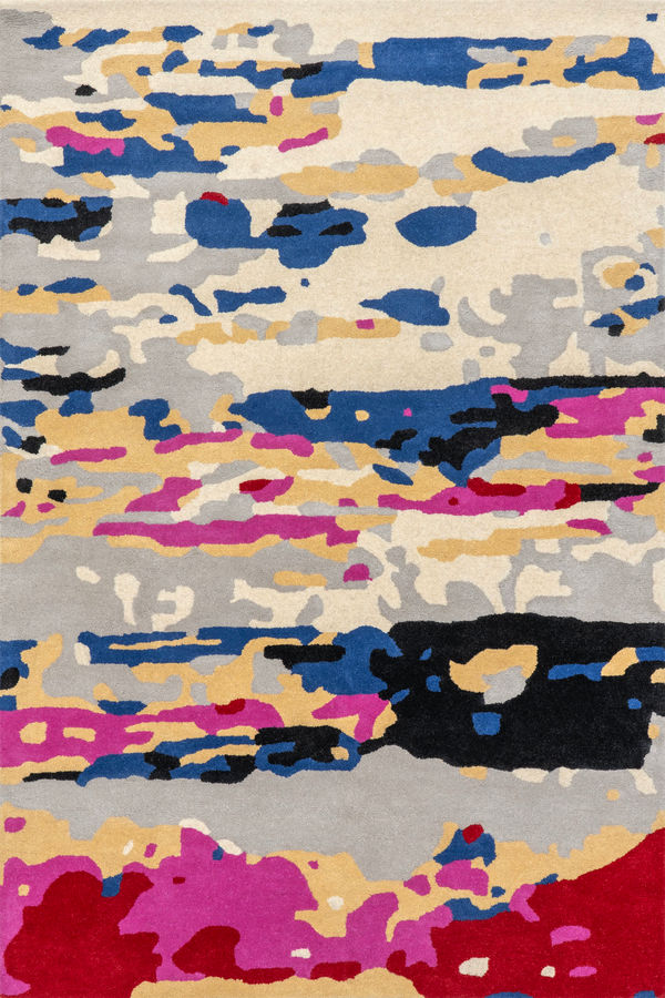 Pokhara Abstract Wool Rug | Multicolor added by Spoak Member