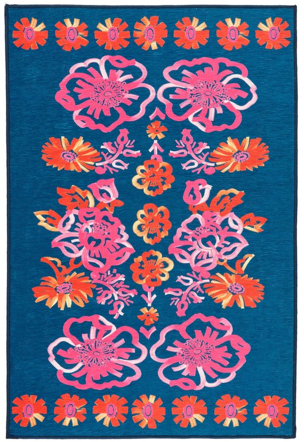 Graphic Gerbera Machine Washable Rug | Fuchsia added by Spoak Member