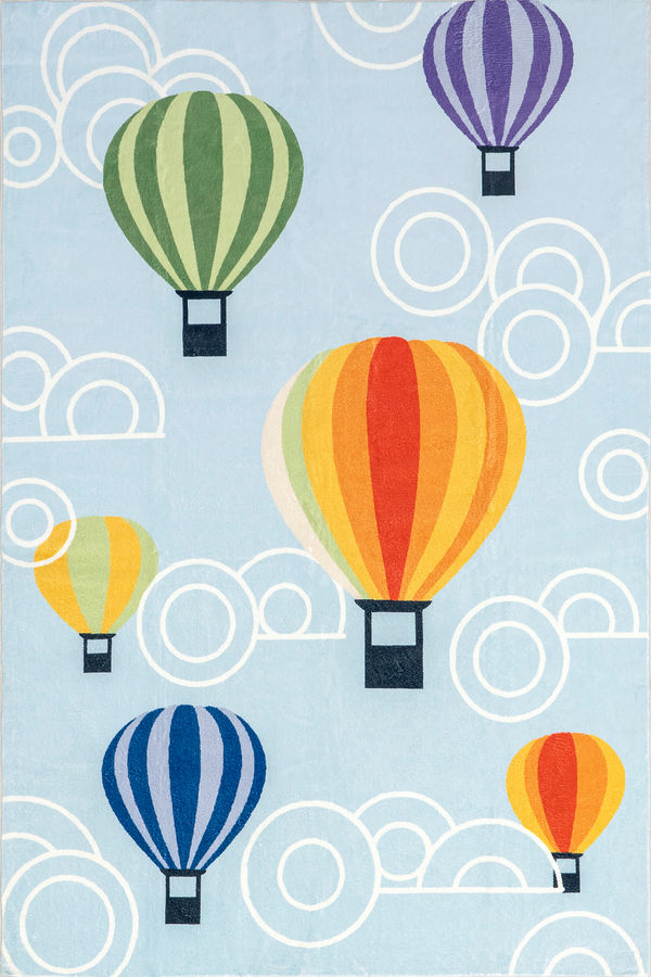 Wanids Balloons Kids Washable Rug | Light Blue added by Spoak Member