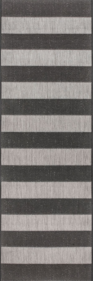 Chevron Stripes Indoor/Outdoor Rug | Black added by Spoak Member