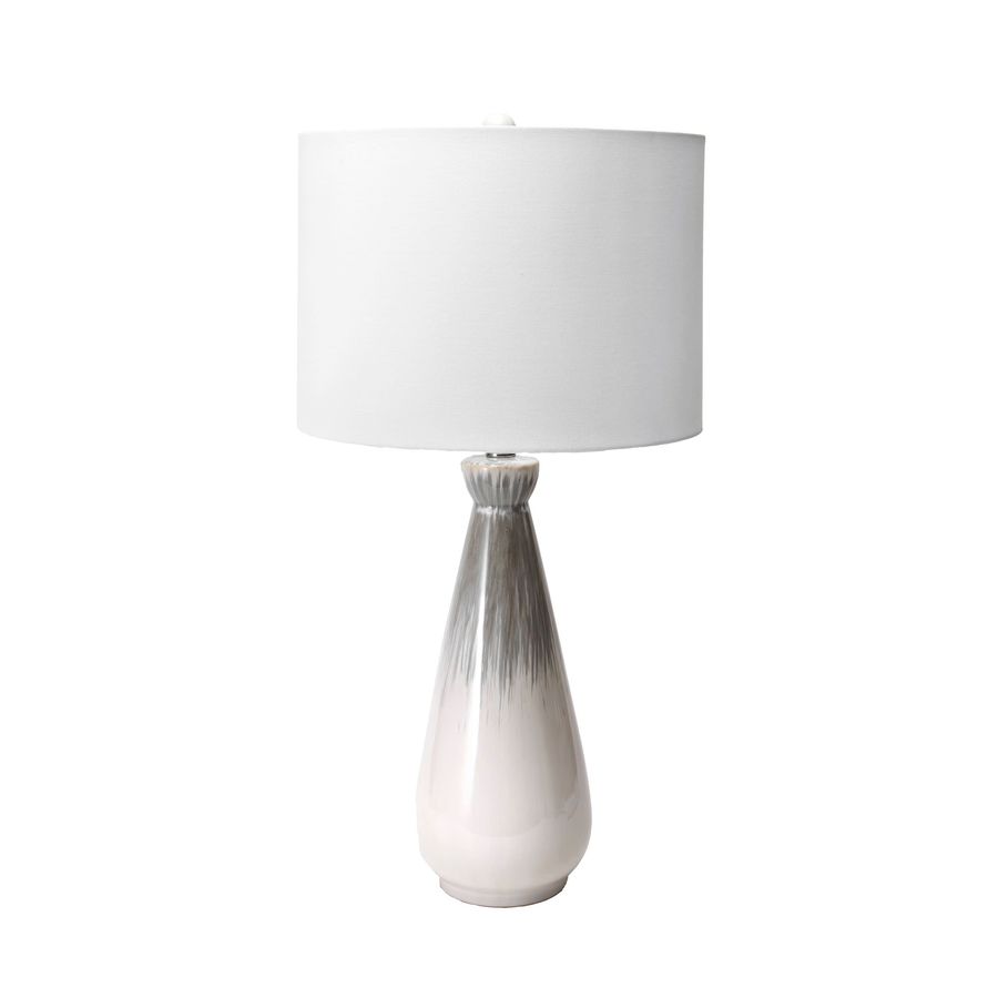 27-inch Ceramic Flamestitch Teardrop Table Lamp | Beige added by Spoak Member