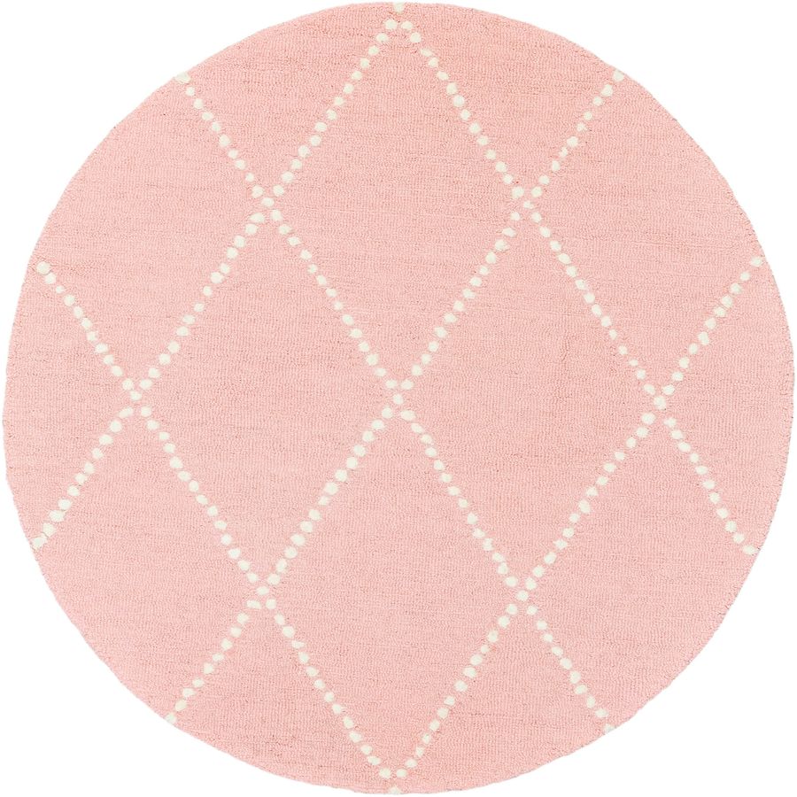 Dotted Diamond Trellis Nursery Rug | Baby Pink added by Spoak Member