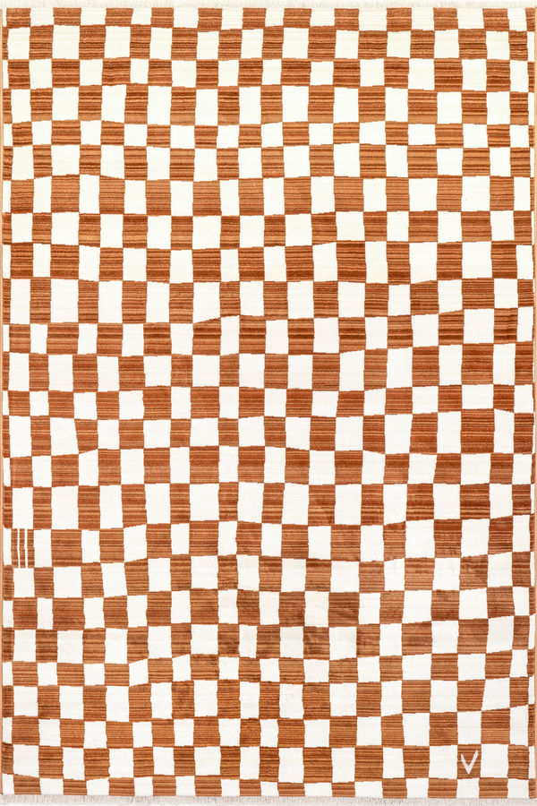 Rasali Checkered Box Rug | Orange added by Spoak Member