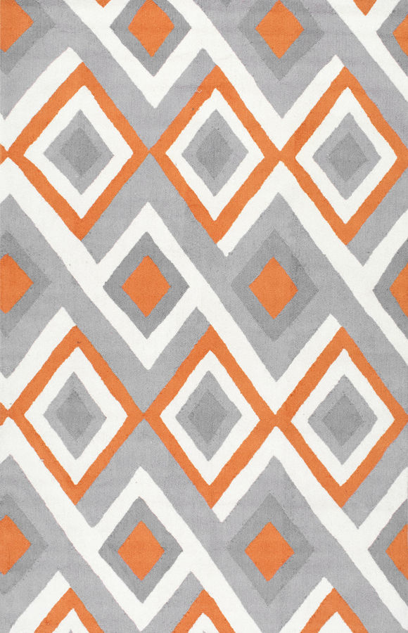 Interconnected Diamonds Rug | Orange added by Spoak Member