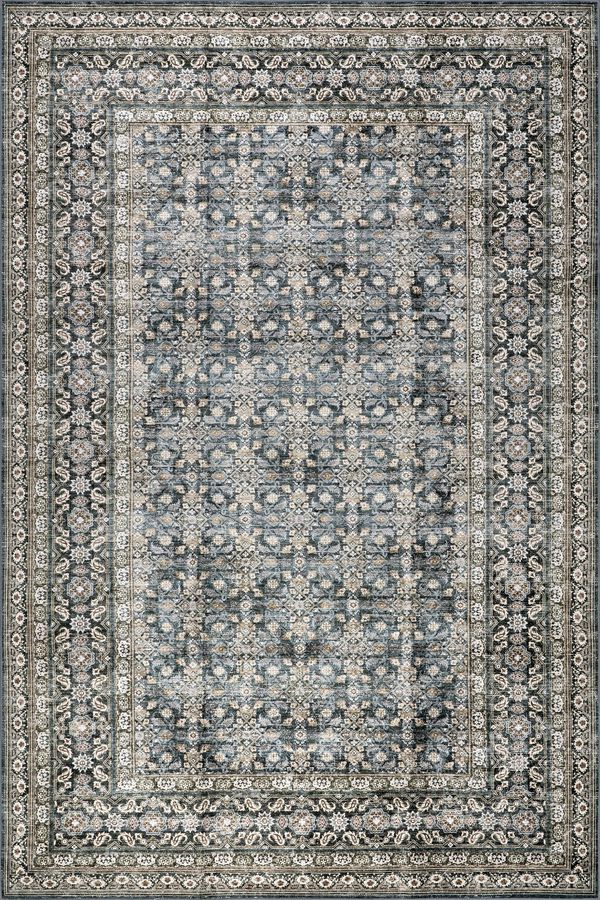 Kenia Medallion Spill Proof Washable Rug | Slate Blue added by Spoak Member