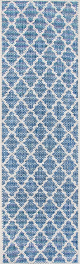 Indoor/Outdoor Moroccan Trellis Rug | Blue added by Spoak Member