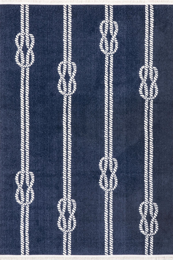 Melpomene Nautical Indoor/Outdoor Rug | Navy added by Spoak Member