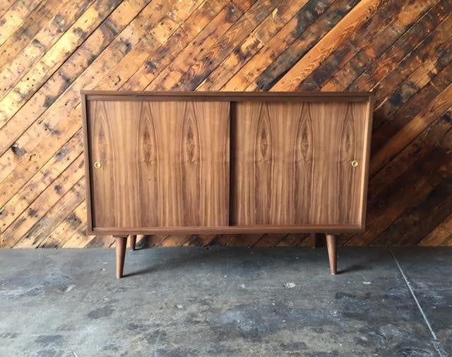 Custom Mid Century Style Walnut Console Credenza added by Spoak Member