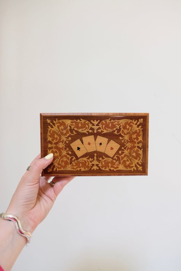 Vintage Italian Marquetry Card Box added by Spoak Member