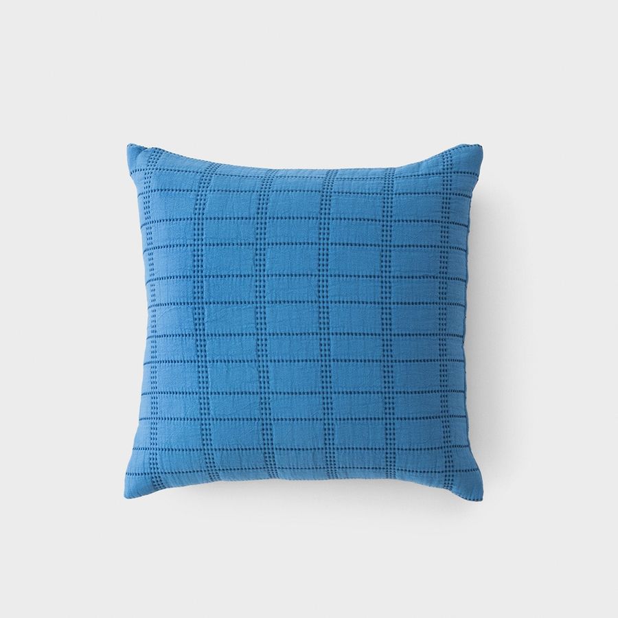 Blue Grid Stitch - Throw Pillow added by Spoak Member