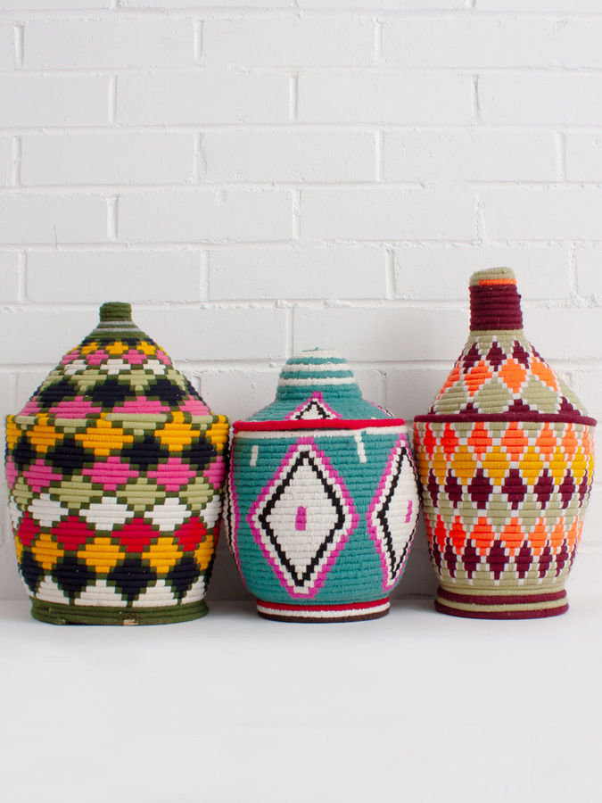 Moroccan Vintage Wool Pots, Medium added by Spoak Member