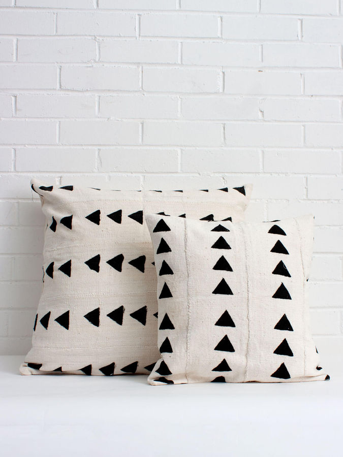Mudcloth Cushions, Black Triangle added by Spoak Member