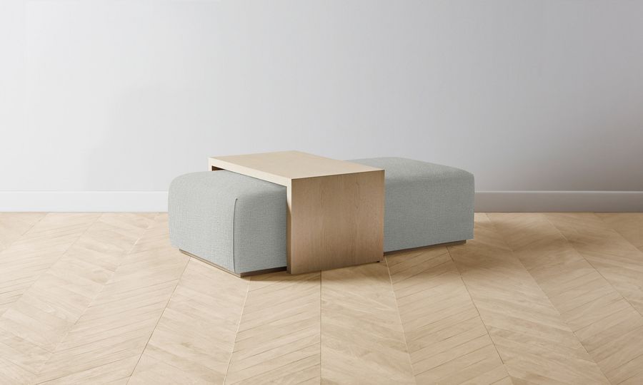 The Bowery Ottoman - Performance Woven Chenille Rain added by Spoak Member