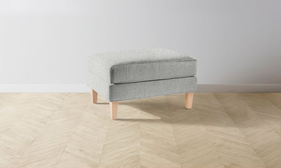 The Crosby Ottoman - Woolen Bouclé Cliff added by Spoak Member
