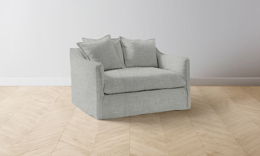The Dune Chair-and-a-Half - Performance Woven Chenille Rain added by Spoak Member