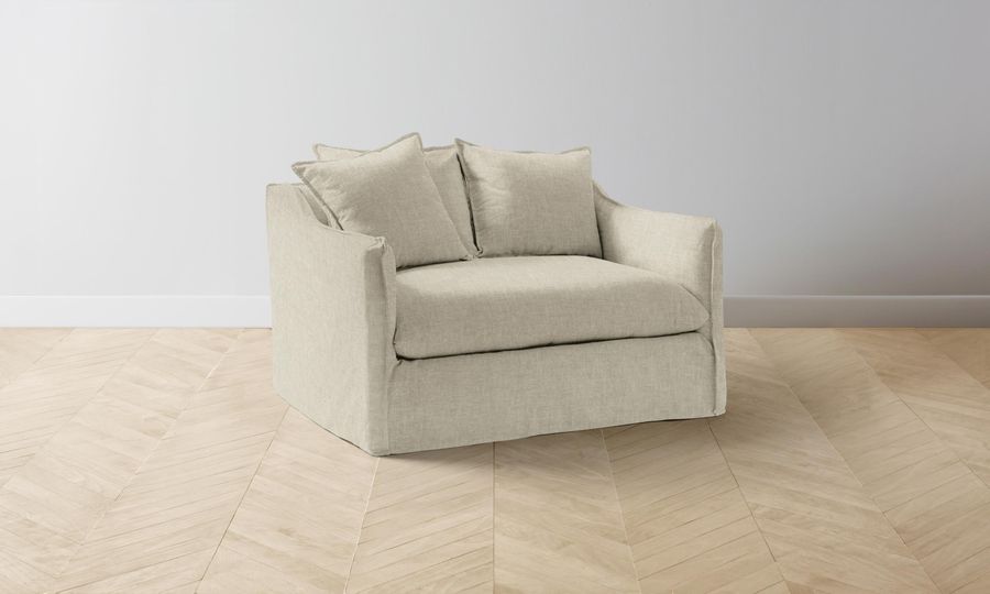 The Dune Chair-and-a-Half - Heritage Belgian Linen Alder added by Spoak Member