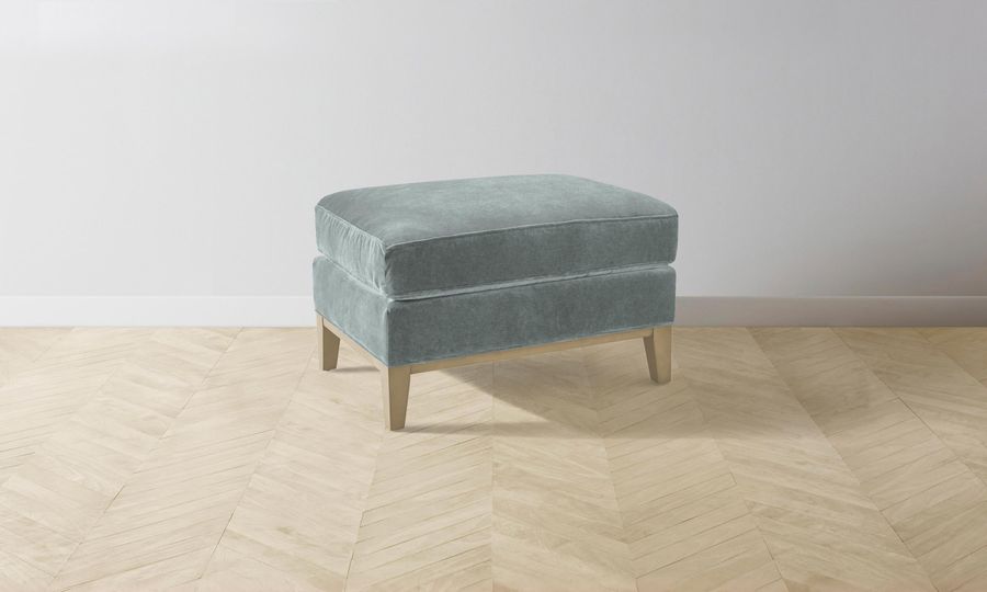 The Ludlow Ottoman - Performance Velvet Seafoam added by Spoak Member