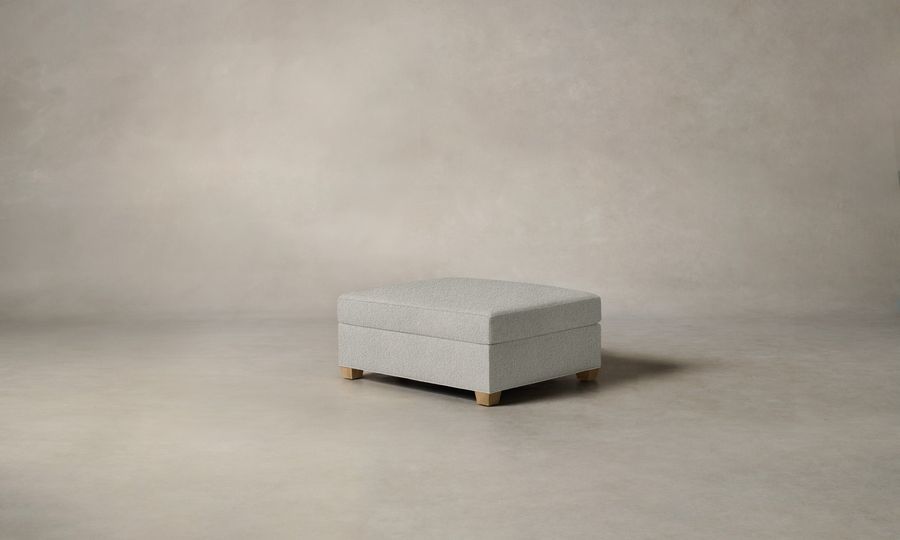The Sullivan Ottoman - Woolen Bouclé Cliff added by Spoak Member