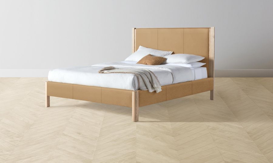The Thompson Bed - Pebbled Leather Latte added by Spoak Member