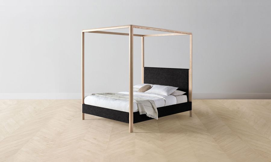 The Thompson Canopy Bed - Italian Brushed Wool Pepper added by Spoak Member