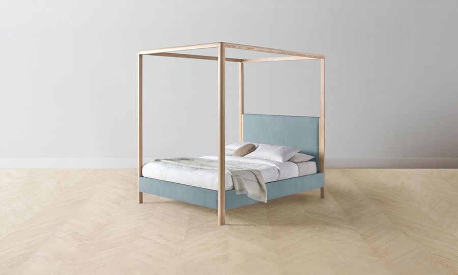 The Thompson Canopy Bed - Mohair Slate Blue added by Spoak Member