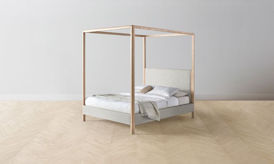 The Thompson Canopy Bed - Woolen Bouclé Cliff added by Spoak Member