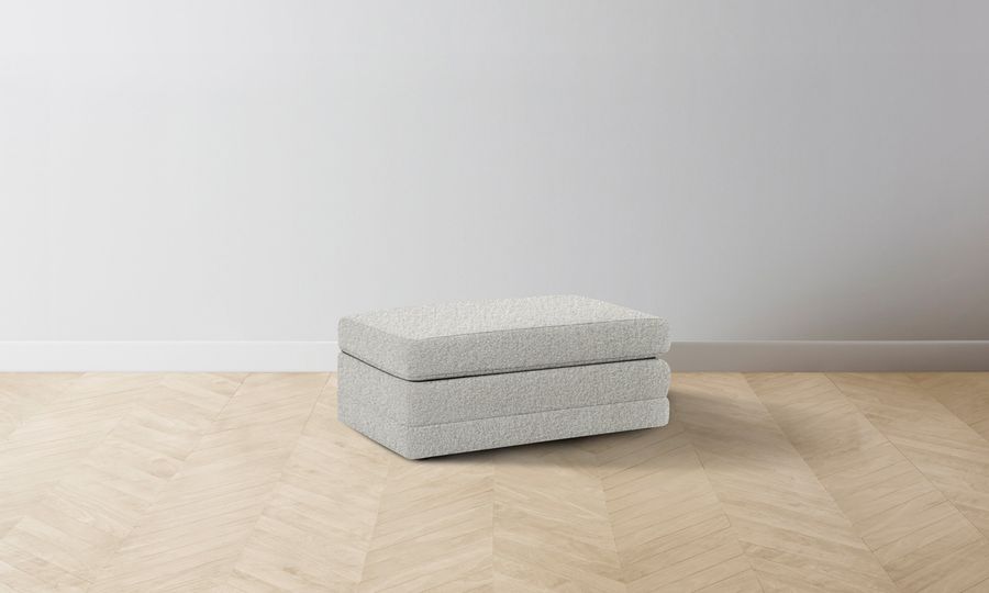 The Warren Ottoman - Woolen Bouclé Cliff added by Spoak Member