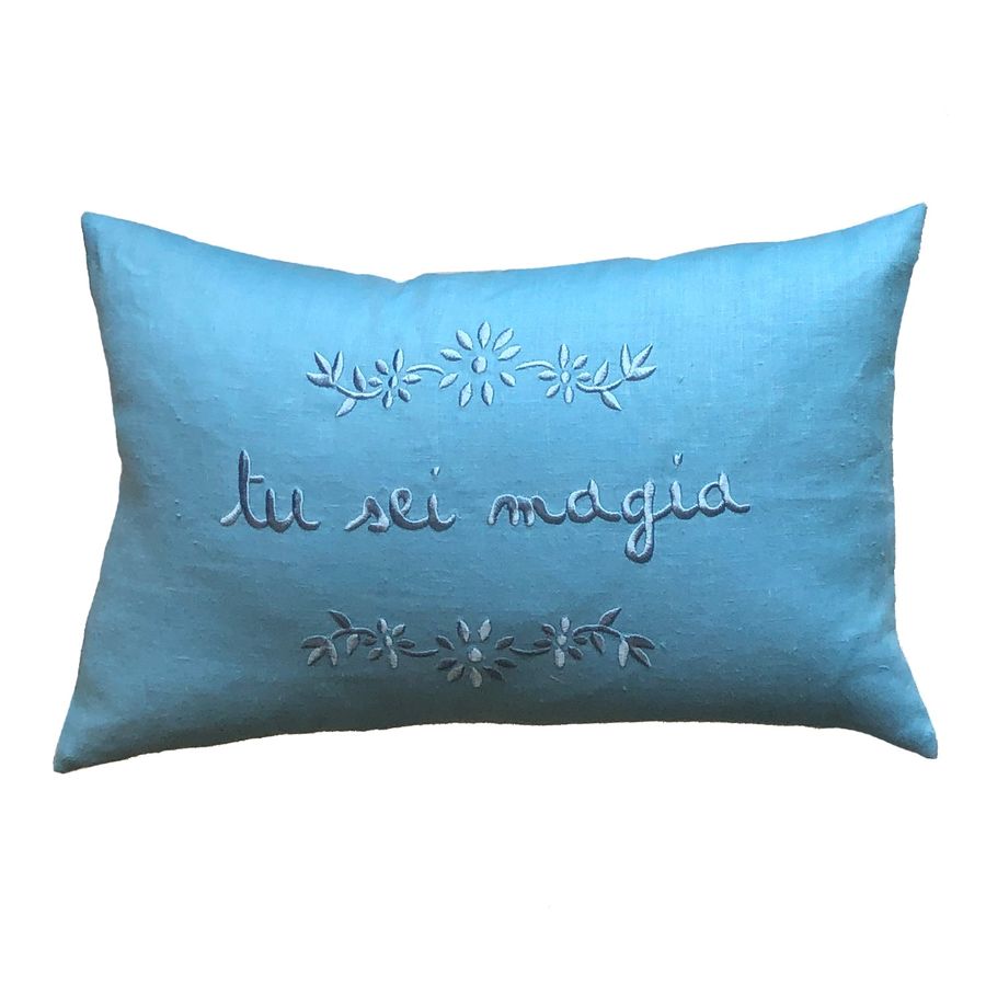 Light Blue "Tu Sei Magia" Pillow added by Spoak Member