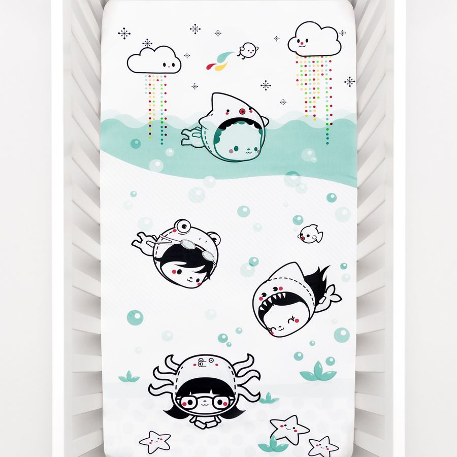 Rookie Humans Dive in Organic Standard Size Crib Sheet added by Spoak Member