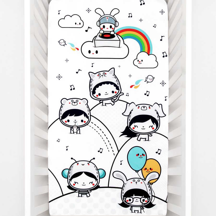 Rookie Humans Party in My Crib Organic Standard Size Crib Sheet added by Spoak Member