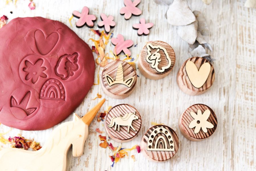 Let Them Play Toys Wooden Stampers - Unicorn added by Spoak Member
