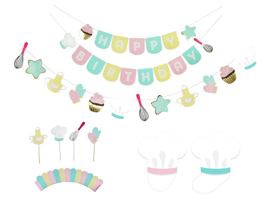 Merrilulu Little Bakers Party - Birthday Party Decoration Kit - 12 Guests added by Spoak Member