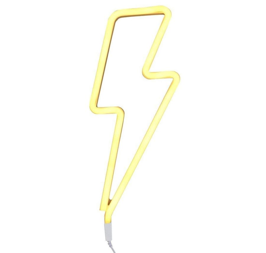 A Little Lovely Company Lightening Bolt Neon Wall Light in Yellow - EU Plug added by Spoak Member