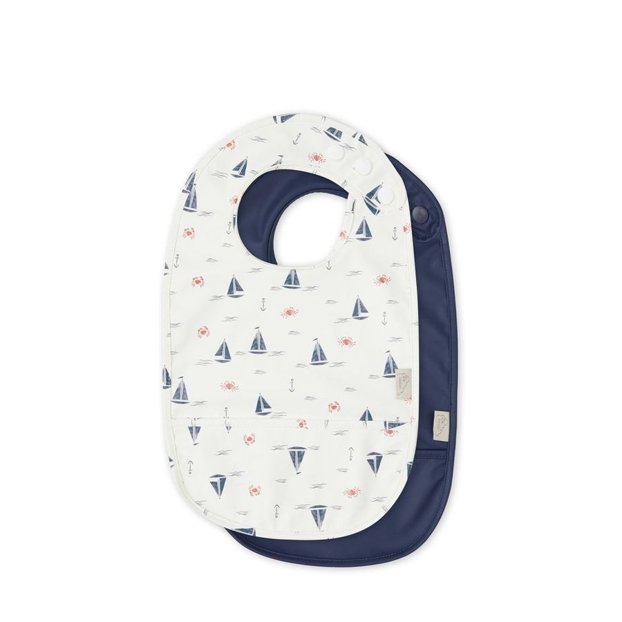 Cam Cam Copenhagen Bib 2-pack - Sailboats/Navy added by Spoak Member
