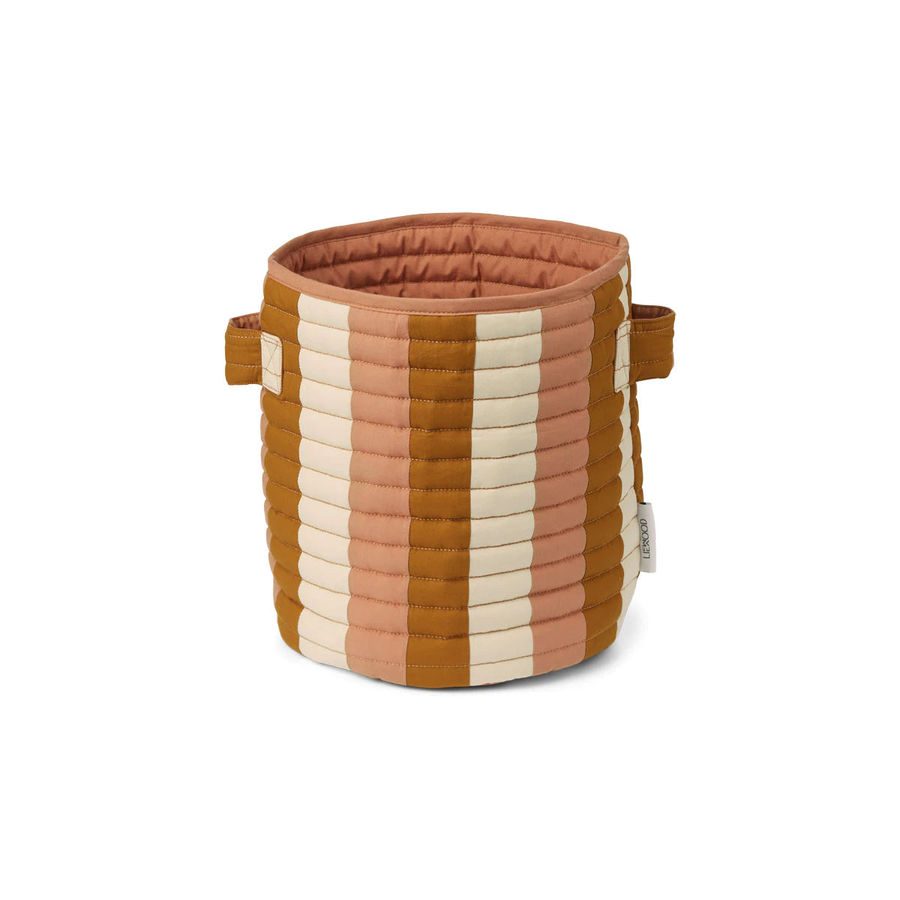 Liewood Ally Quilted Storage Basket Stripe - Tuscany Rose/Golden Caramel/Sandy added by Spoak Member