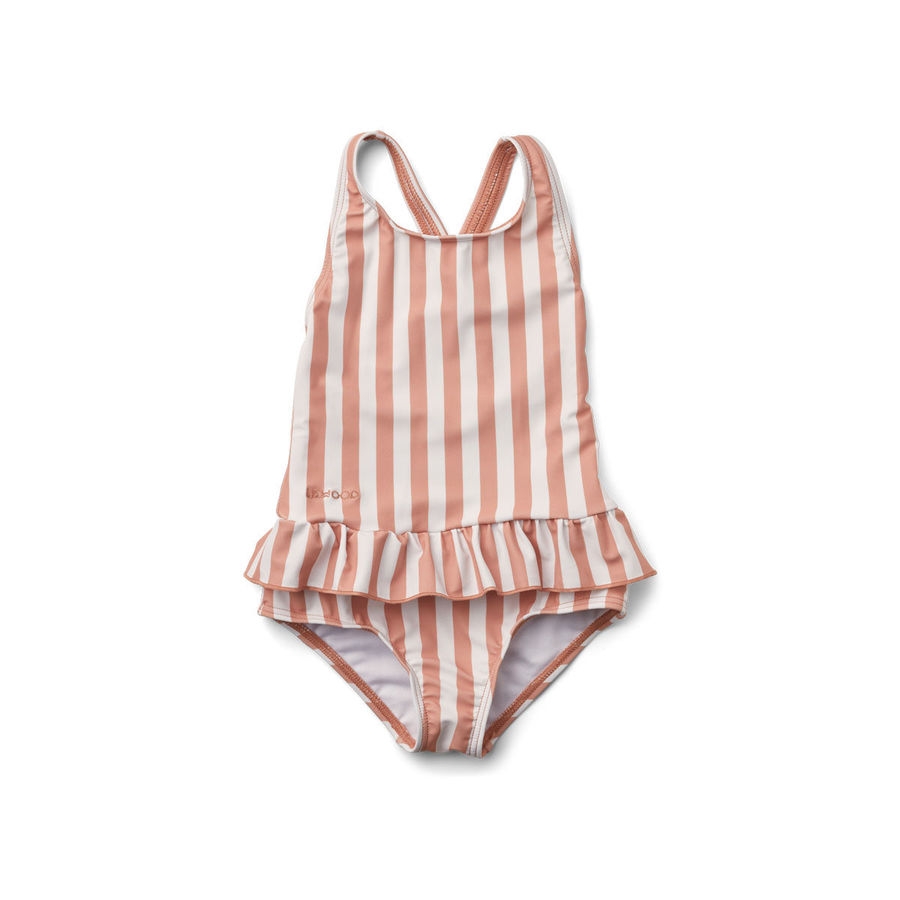 Liewood Amara Swimsuit Stripe- Dusty Coral/Creme De La Creme added by Spoak Member
