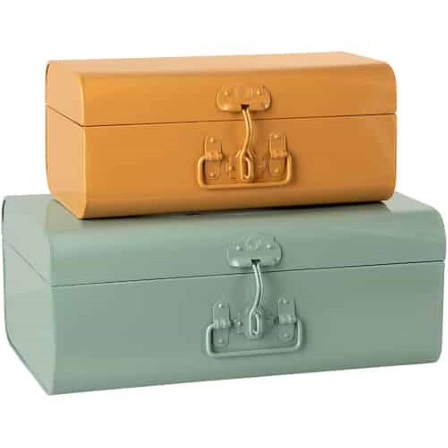 Maileg Metal Storage Suitcase Set in Blue/Ochre added by Spoak Member
