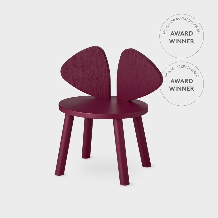 Nofred Mouse Wooden Chair (2-5 years)- Burgundy added by Spoak Member