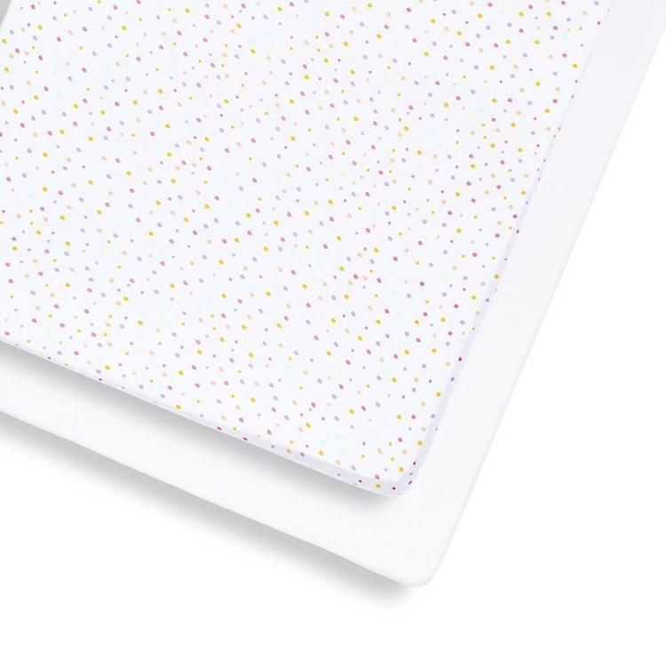 Snüz Cot and Cot Bed 2 Pack Fitted Sheet in Colour Spots added by Spoak Member