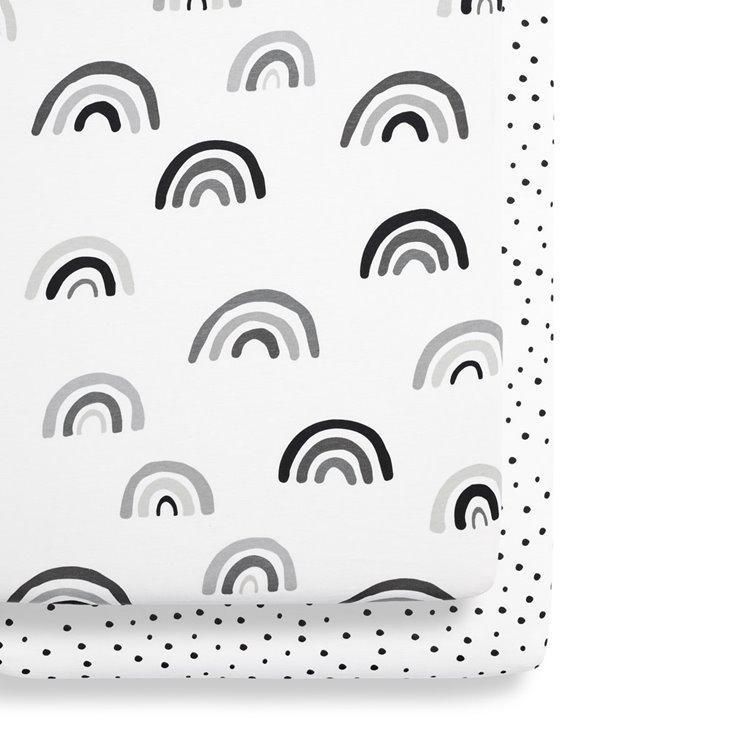 Snüz Crib 2 Pack Fitted Sheets in Mono Rainbow added by Spoak Member