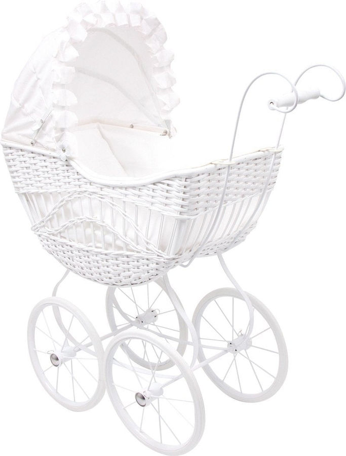 White Wicker Dolls Pram added by Spoak Member