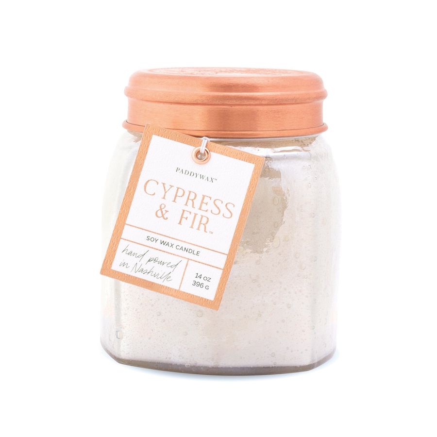 Cypress + Fir - 14 oz Bubble Glass Candle with Copper Lid added by Spoak Member