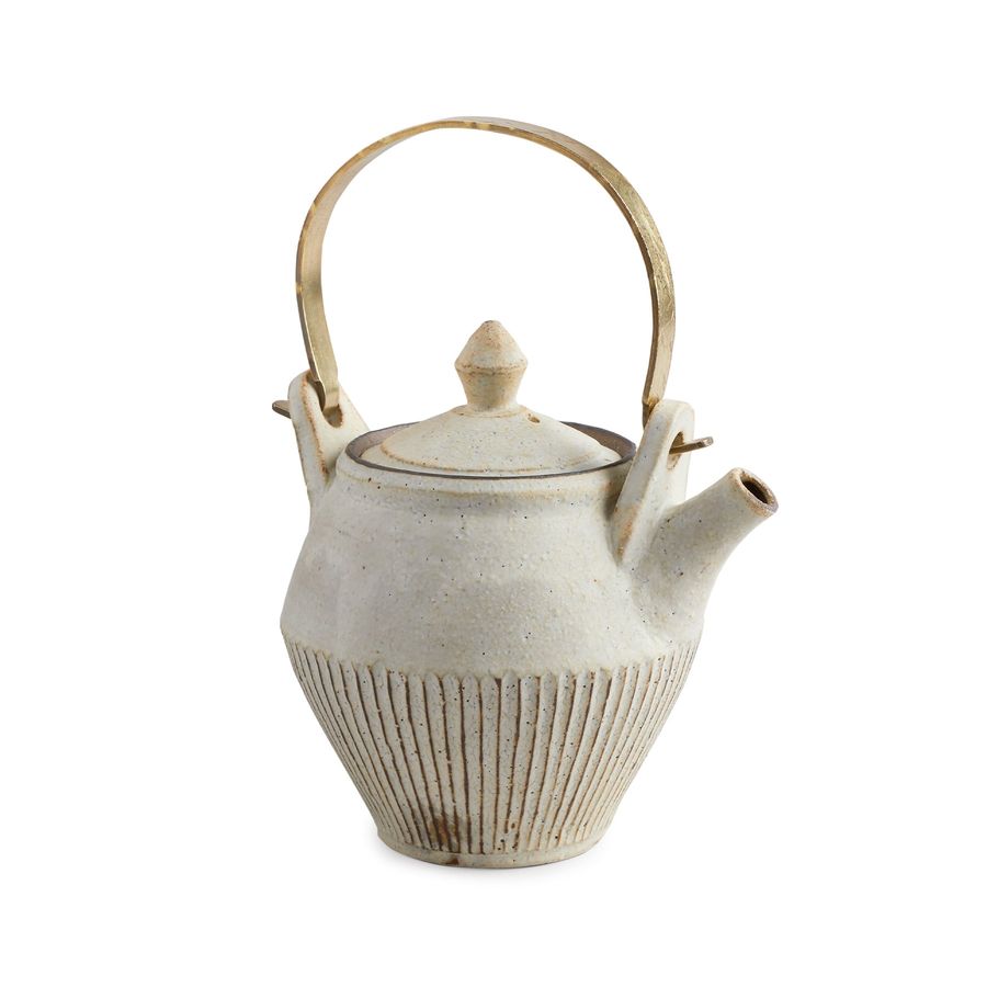 #63 Pleated Teapot with Brass Handle added by Spoak Member