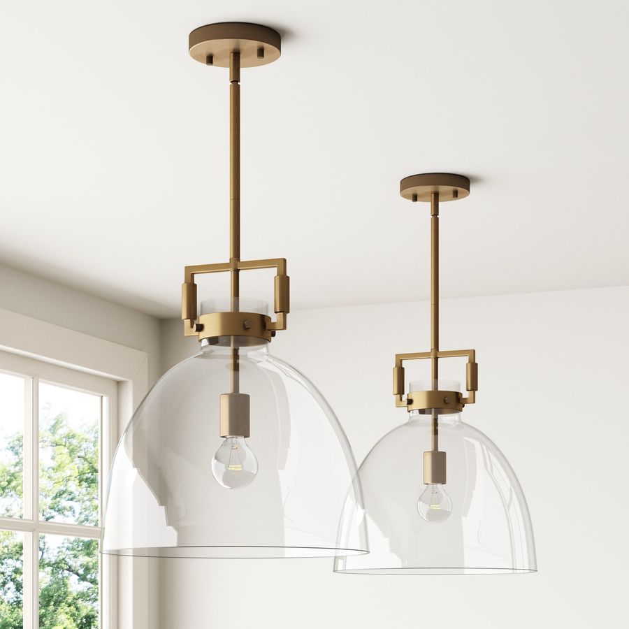 Glass Dome Pendant Lights Brass (Set of 2) added by Spoak Member