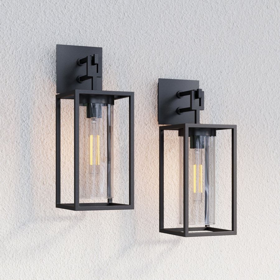 Metal & Glass Outdoor Wall Lights (Set of 2) added by Spoak Member