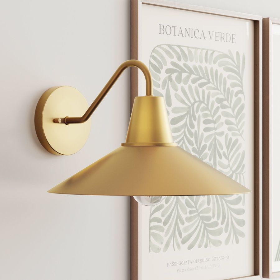 Mid-Century Modern Metal Vintaged Brass Wall Sconce added by Spoak Member