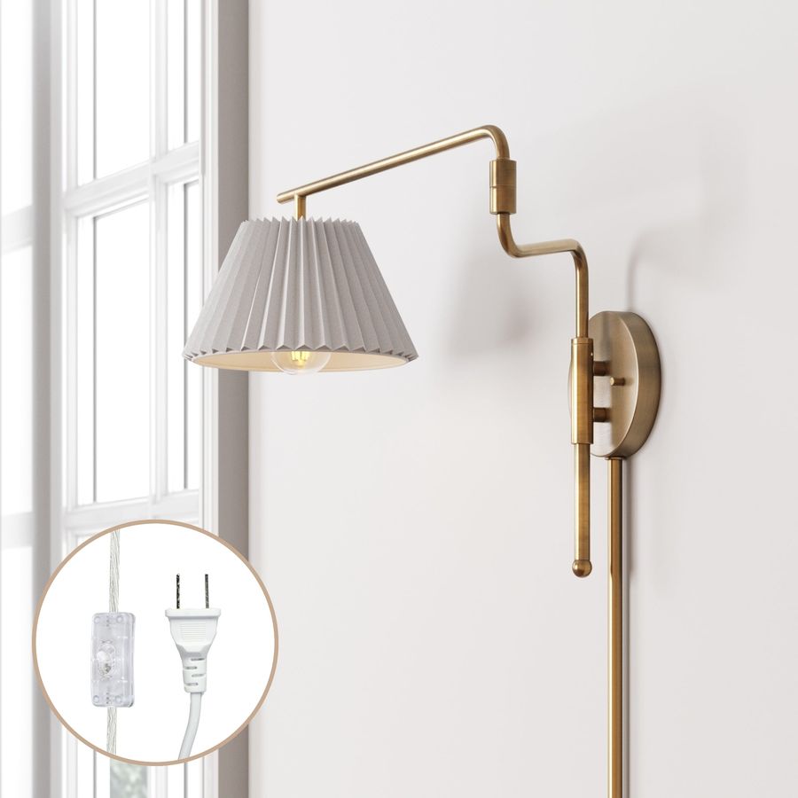 Metal Swing Arm Plug-in Wall Light Brass added by Spoak Member