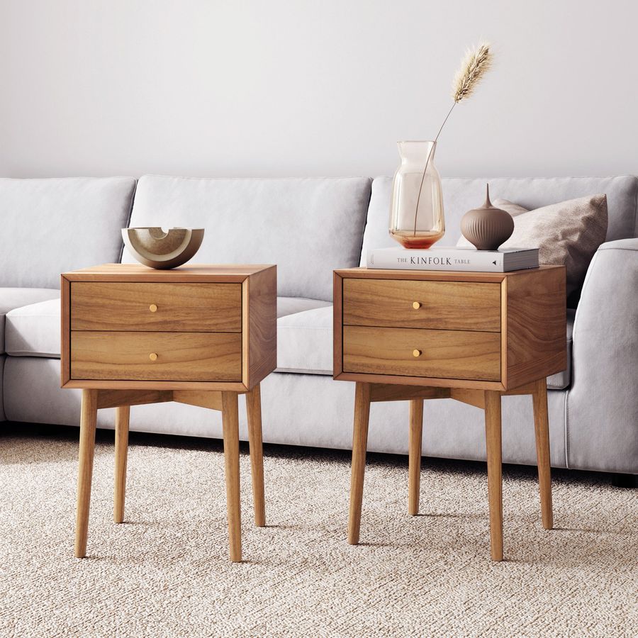 Wood Mid-Century Nightstands Acacia (Set of 2) added by Spoak Member