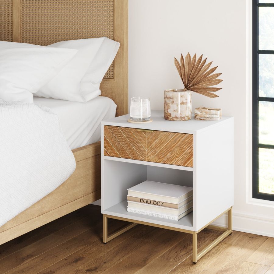 Wood Cabinet Herringbone Nightstand Natural Wash added by Spoak Member