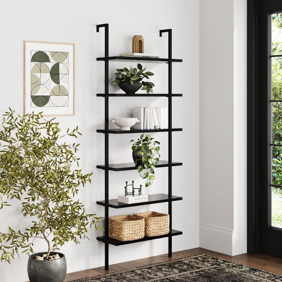 6-Shelf Ladder Bookshelf Black added by Spoak Member